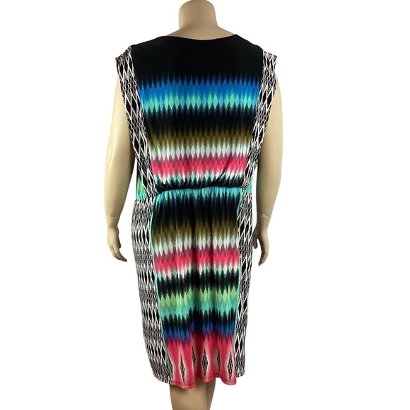 London Times V-Neck Dress Multicolored Size 22W - Picture 6 of 9